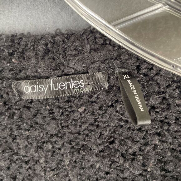 Cowl Neck Pullover Tunic Sweater Womens Sz XL Witchy Whimsygoth Daisy Fuentes - Picture 2 of 6